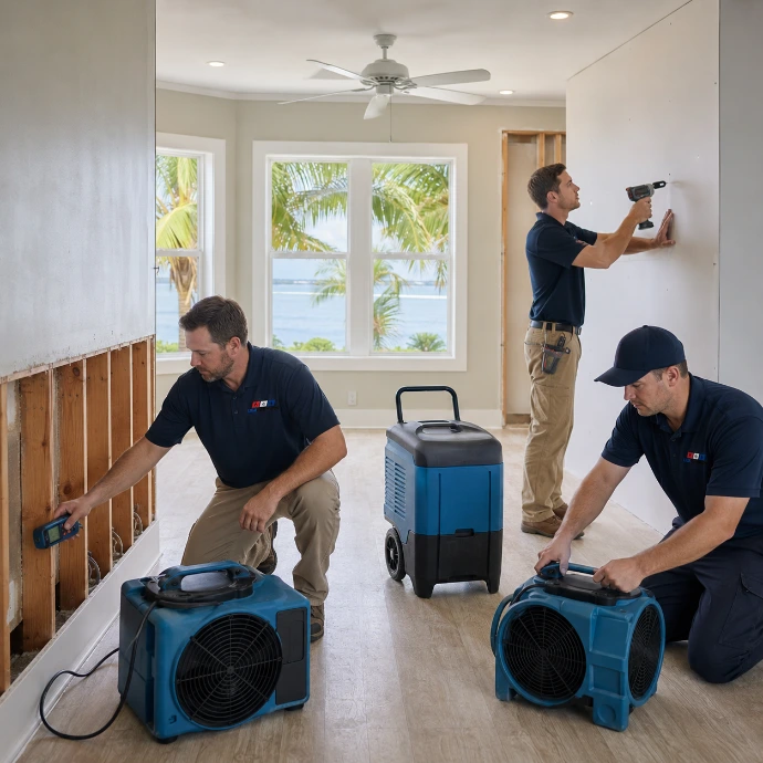 USA Responds completing structural drying and property repairs in a Space Coast home.