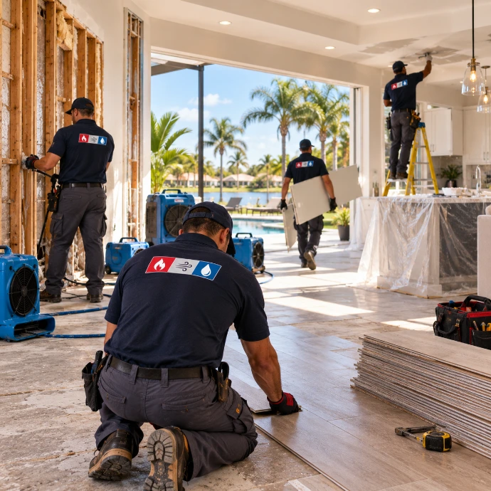 Florida Home Restoration Crew at Work