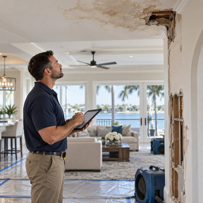Water Damage Inspection by the Waterfront