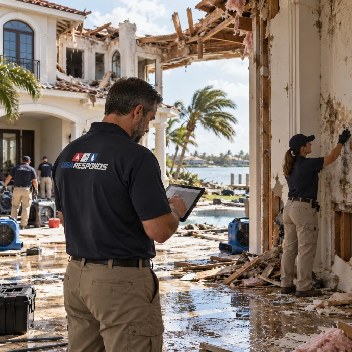 Waterfront Mansion Disaster Inspection